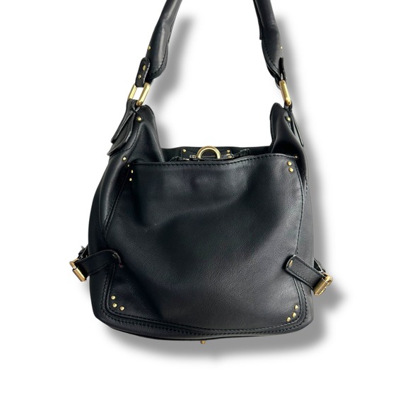 Chloe Paddington Black Leather Hobo Shoulder Bag Gold Hardware - Picture 4 of 13
